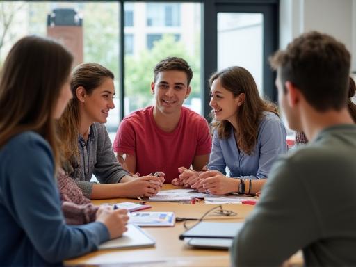 Young Dublin mentorship participants in leadership development session